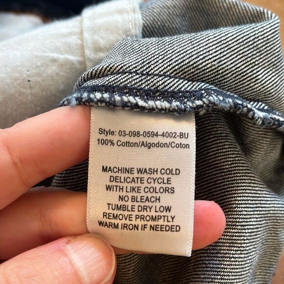 Roper Dark Denim Jean Jacket Women’s XL 100% Cotton - Picture 5 of 5